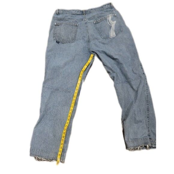 Vintage Grunge Y2k Enyce Mens 40x32 Denim Wide Leg Jeans - Picture 4 of 7